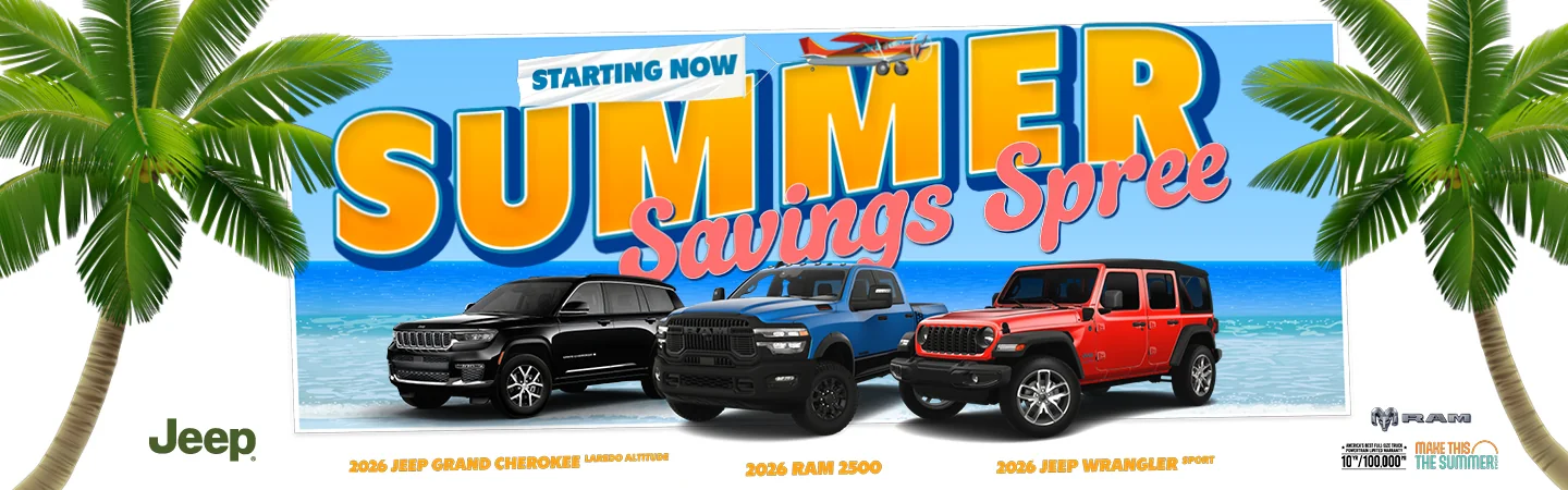 Summer Savings Spree at Vaden CDJR Brunswick
