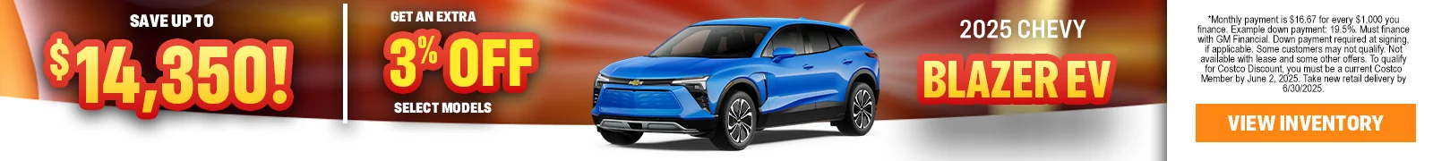 New Chevrolet Blazer Lease special