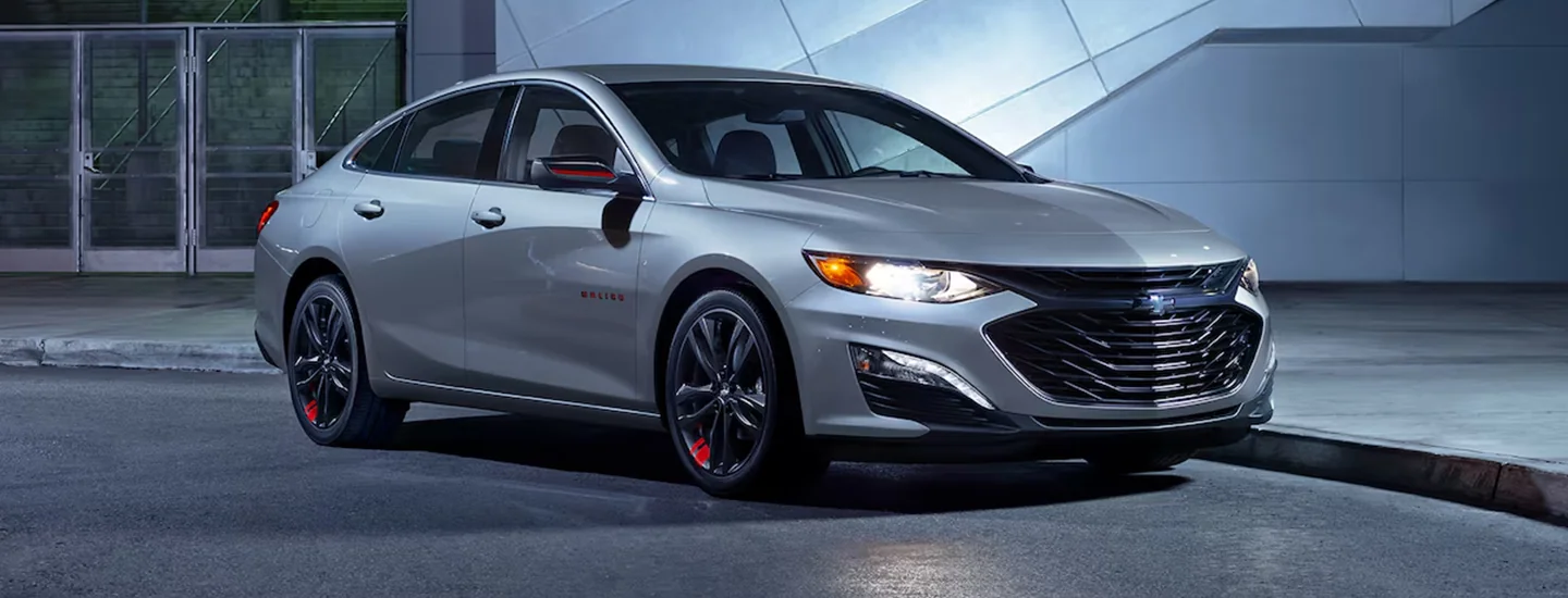 Gray 2025 Chevrolet Malibu parked on a street