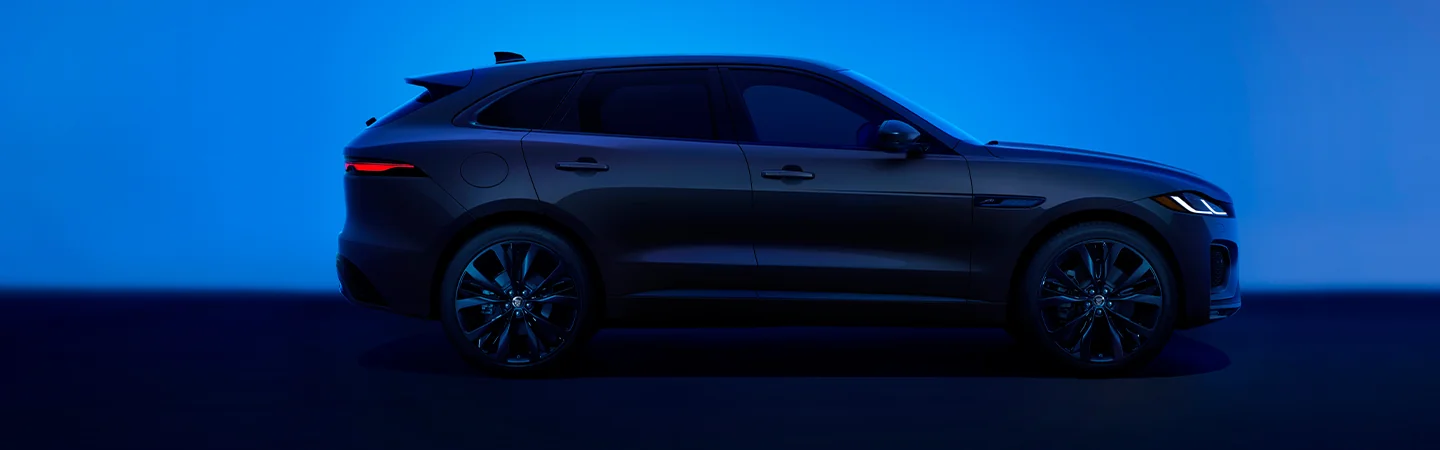blue 2025 Jaguar F-PACE parked