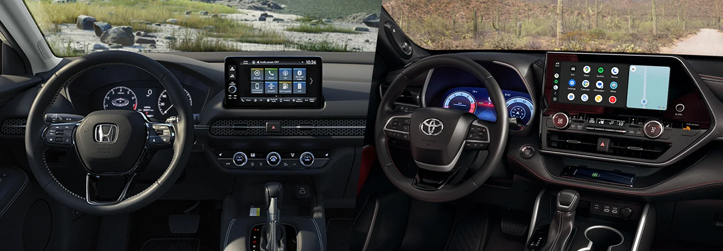 2025 Honda HR-V vs. Toyota Highlander Interior View