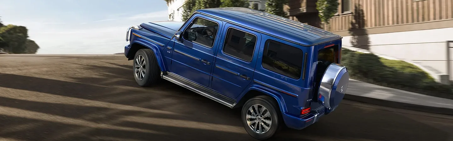 2024 Mercedes-Benz G-Class Specs back side in blue