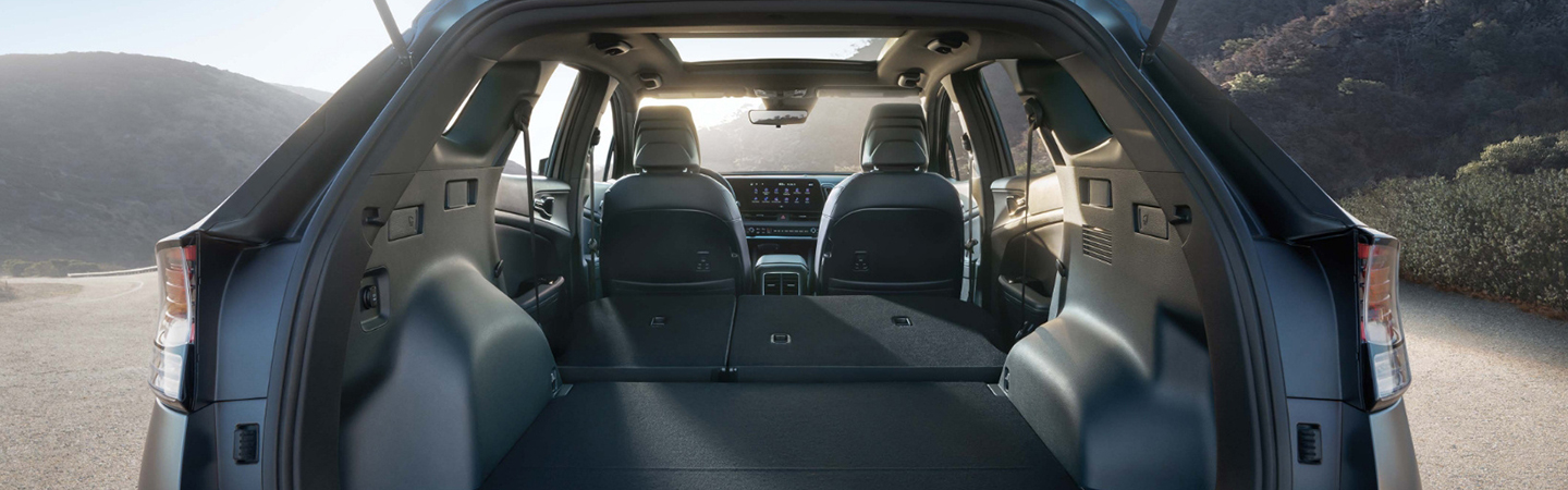 2025 Kia Sportage back open showing lots of cargo space
