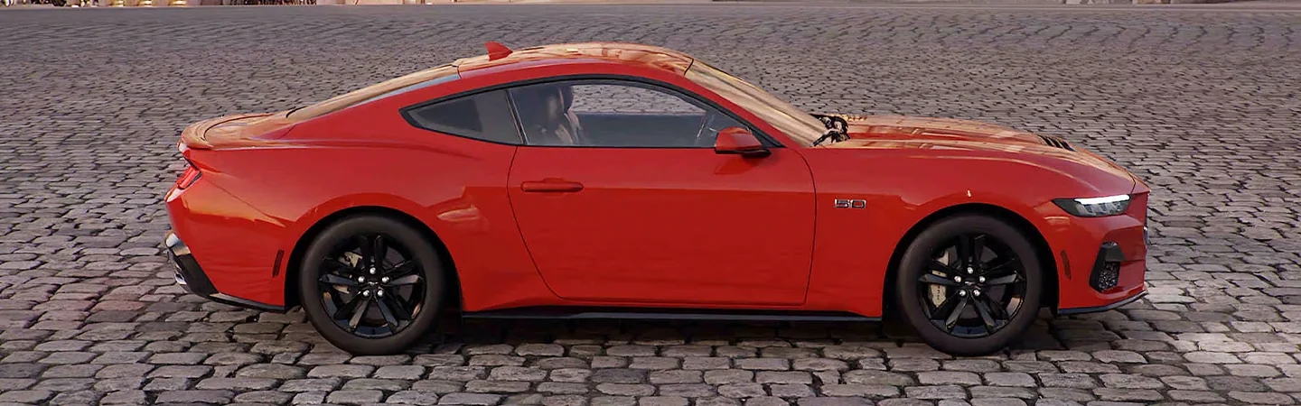 orange 2025 Ford Mustang Coupe