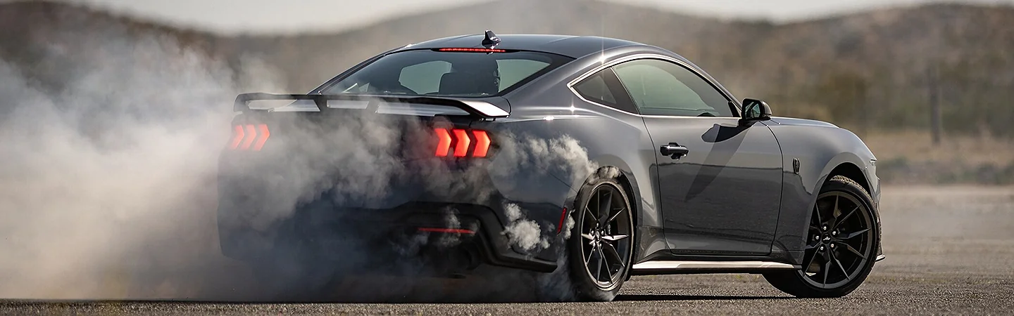 2025 Ford Mustang Coupe burning rubber