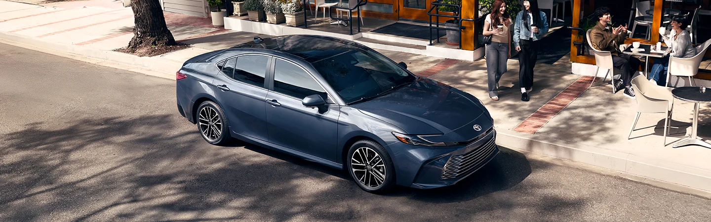 a top view of a blue 2026 Toyota Camry