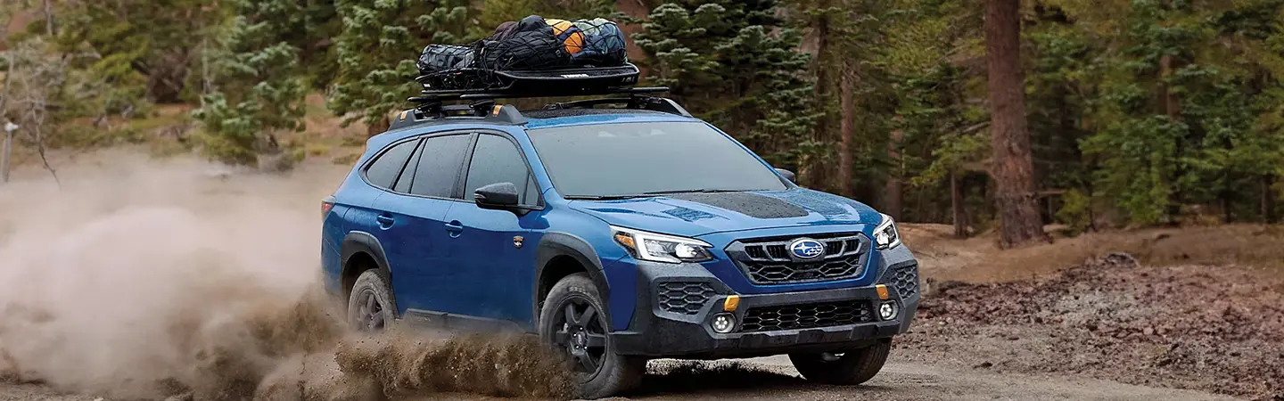 2024 Subaru Outback vs Honda CR-V bluecolor frontview