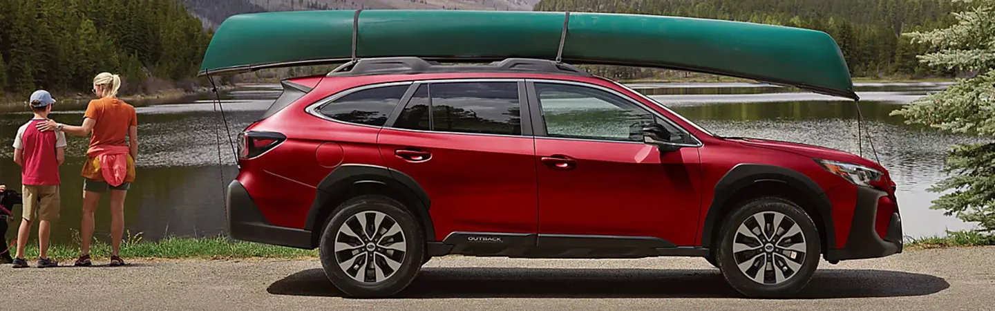 2024 Subaru Outback vs Honda CR-V bluecolor backview
