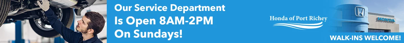 Our Service Department Is Open On Sundays
