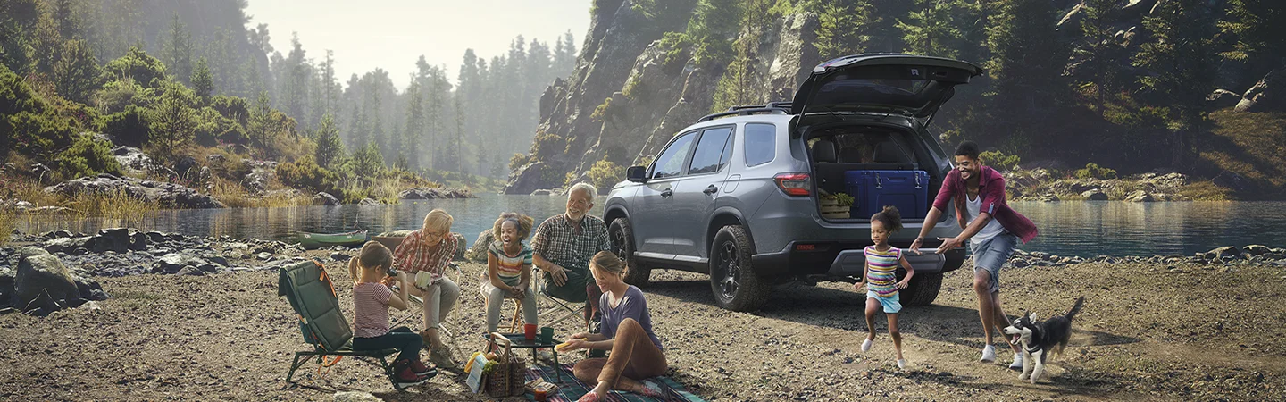 camping with Honda Pilot