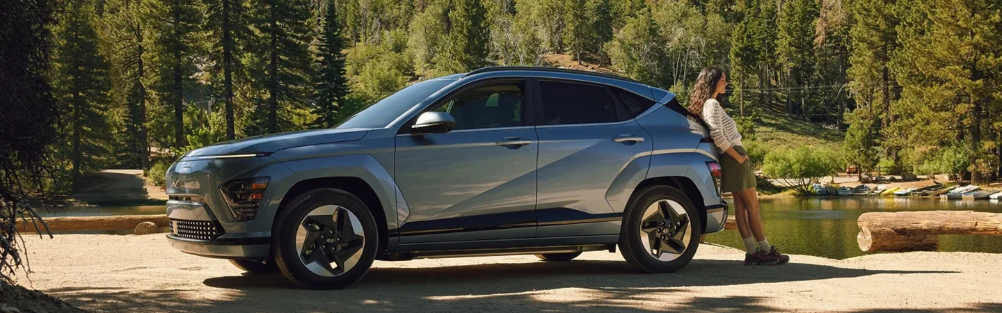 Hyundai Kona Electric front grill view