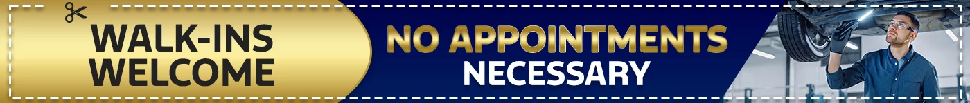 WALK-INS WELCOME NO APPOINTMENTS NECESSARY