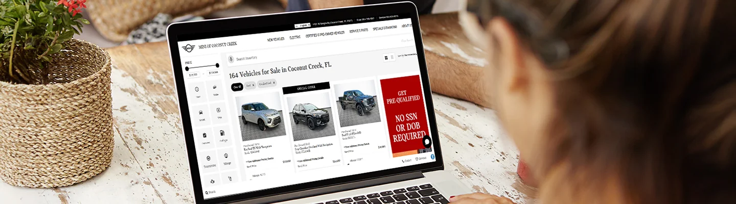 Customer shopping for a used car