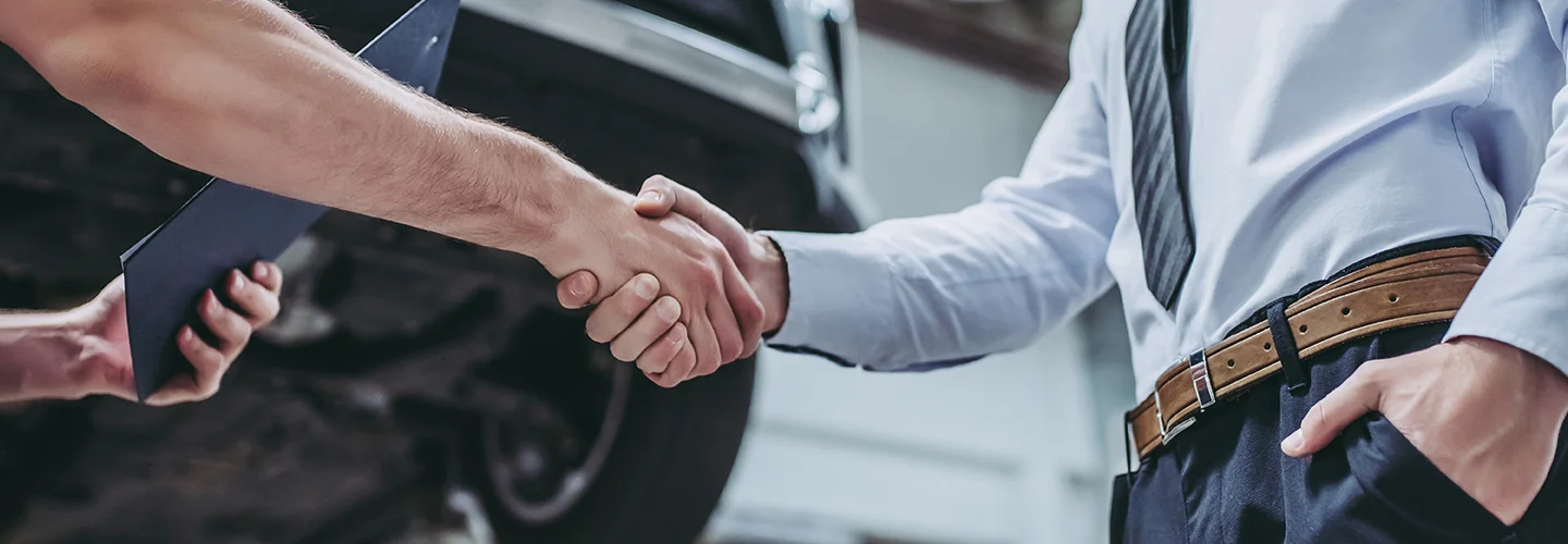 Two people shaking hands