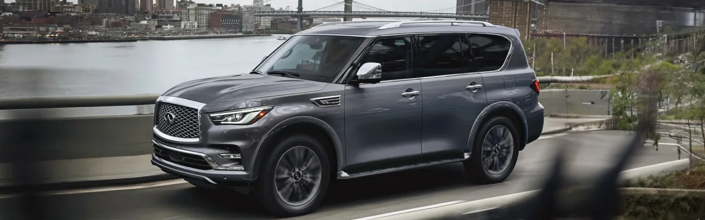 2024 INFINITI QX80 Specs front side view silver