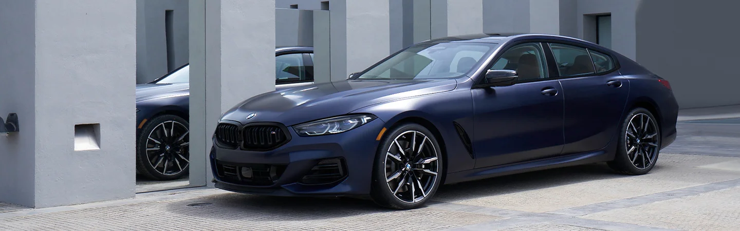 navy blue BMW 8