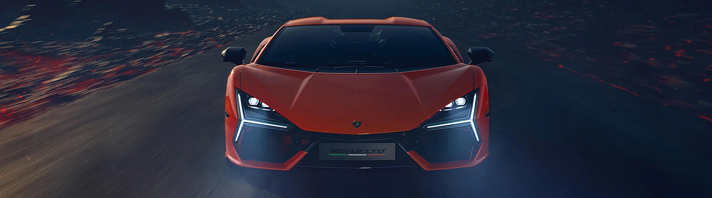 side view of a gold colored Lamborghini Huracán Sterrato