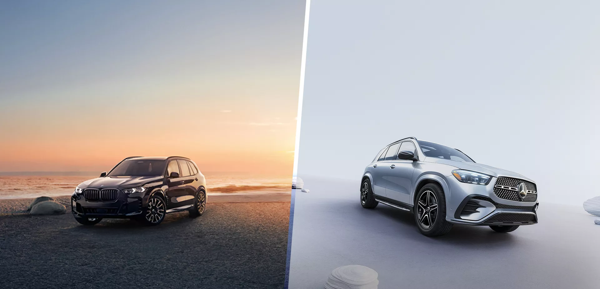 2026 BMW X5 and 2026 Audi Q7 side by side