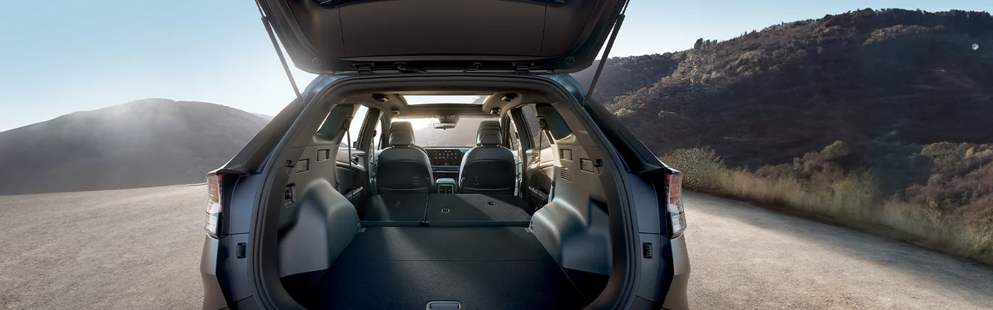 View of the 2025 Kia Sportage Hybrid from the back