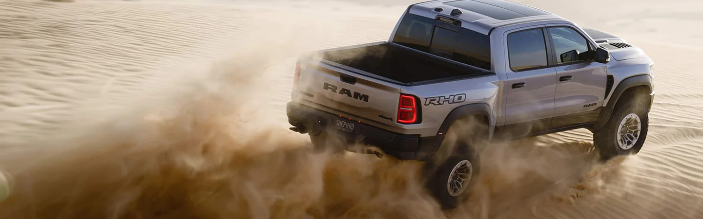 2025 RAM 1500 Rebel Specs grey color back side view