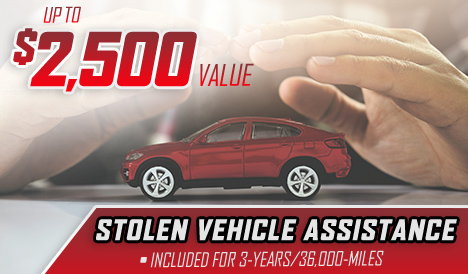 Up To $2,500 Value – Stolen Vehicle Assistance