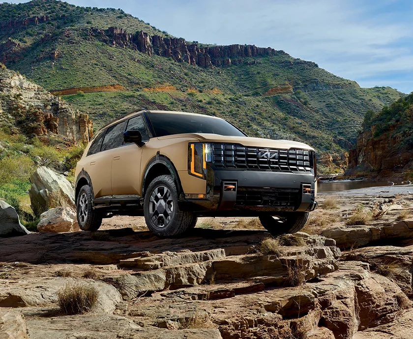 an offroad on rocky terrain 2027 Kia Telluride exterior view