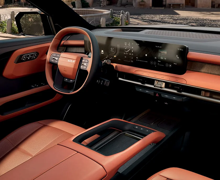 2027 Kia Telluride bright orange interior