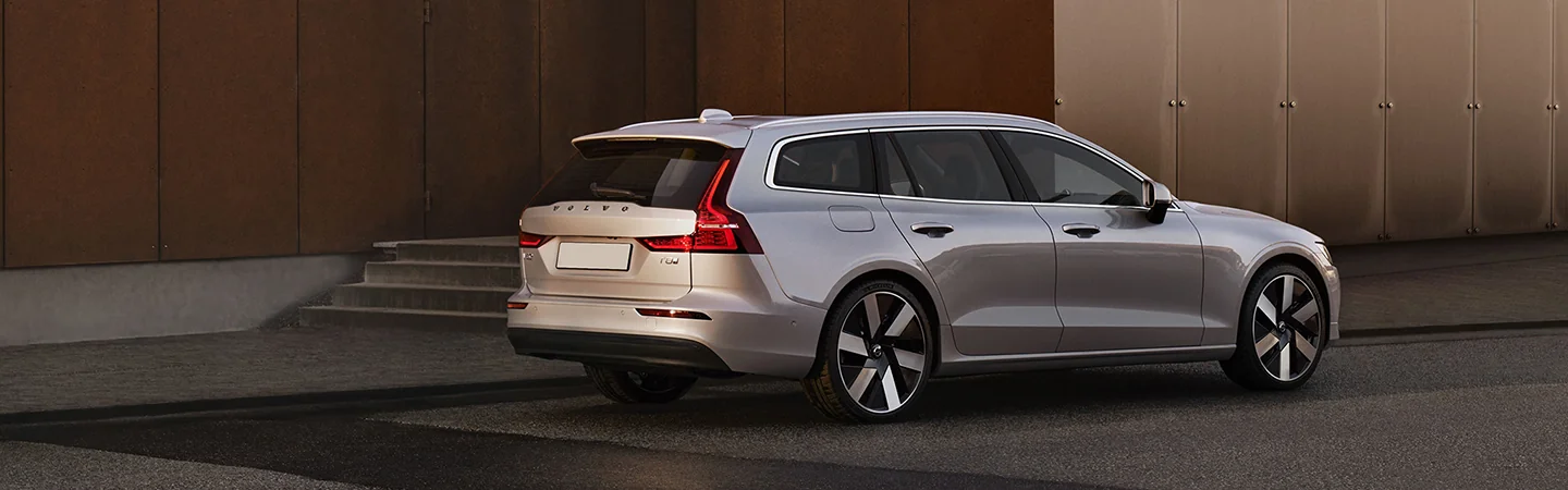 rear passenger side view of a 2025 Volvo V60 Cross Country Plus