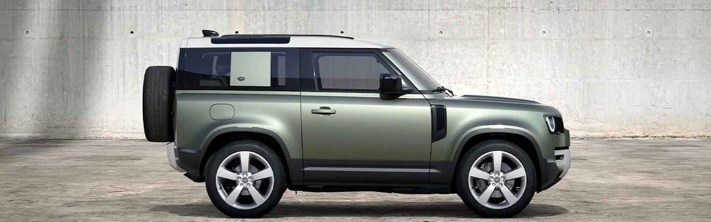 2024 Defender 90 greencolor sideview