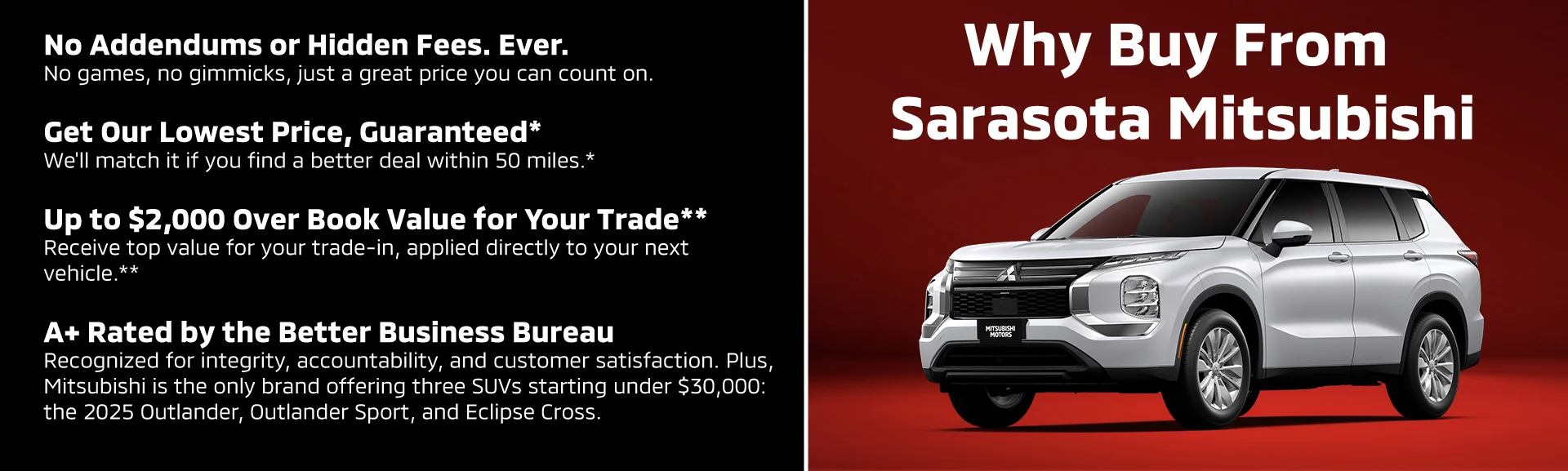why buy from Sarasota Mitsubishi