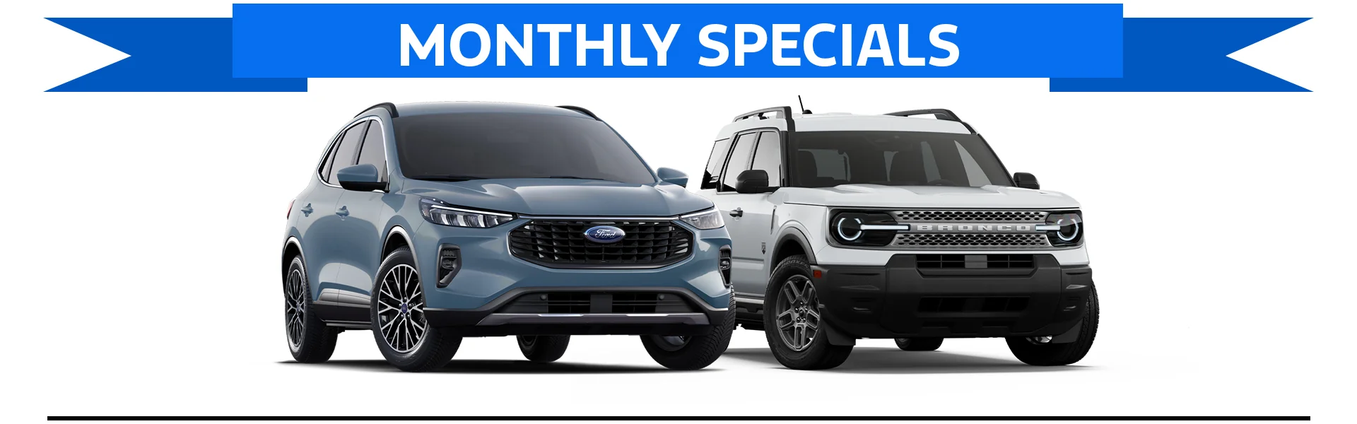 Monthly Specials - 2 Ford parked side by side
