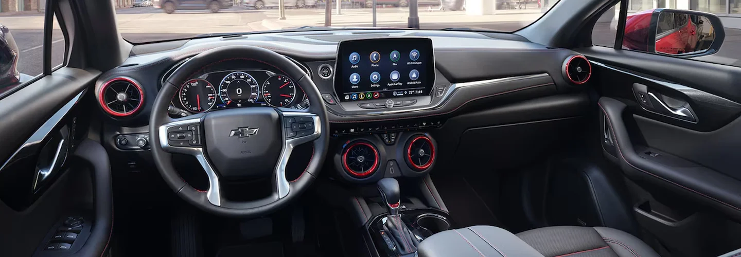 Interior view of the dashboard of a 2025 Chevrolet Blazer 2LT