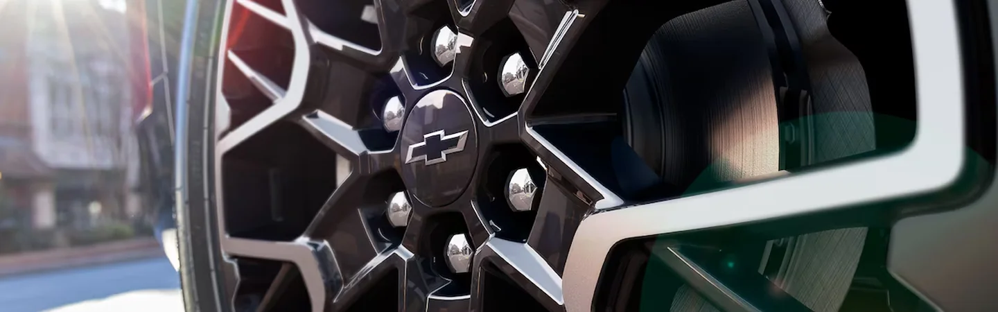 Closeup of a tire of a 2025 Chevrolet Blazer 2LT