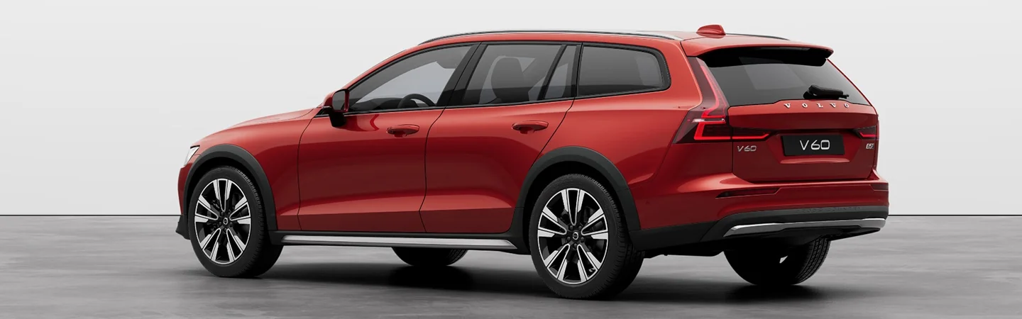 2024 Volvo V60 Cross Country Specs red color and side view