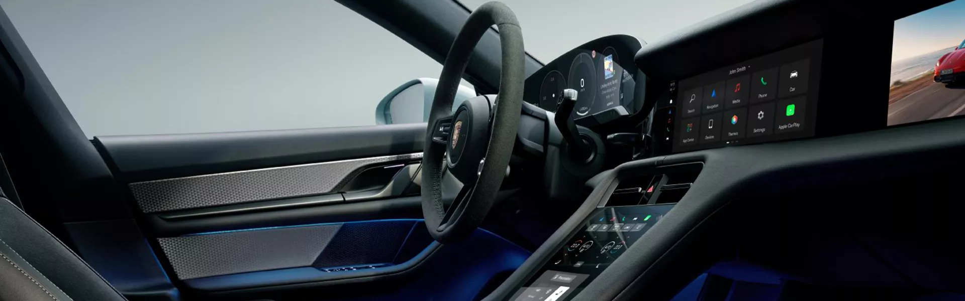 Luxury vehicle interior seating area