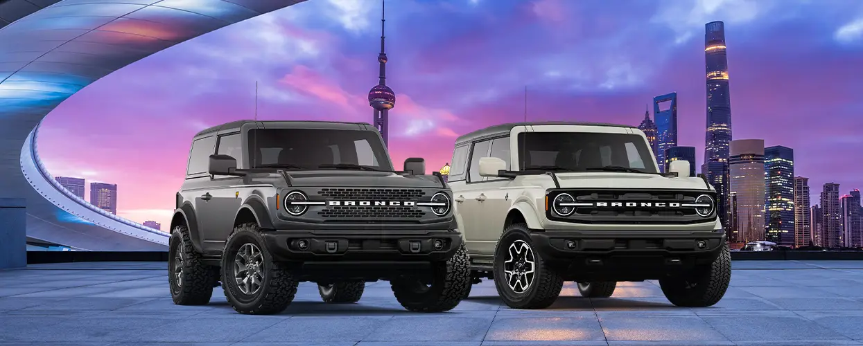 two Ford Bronco