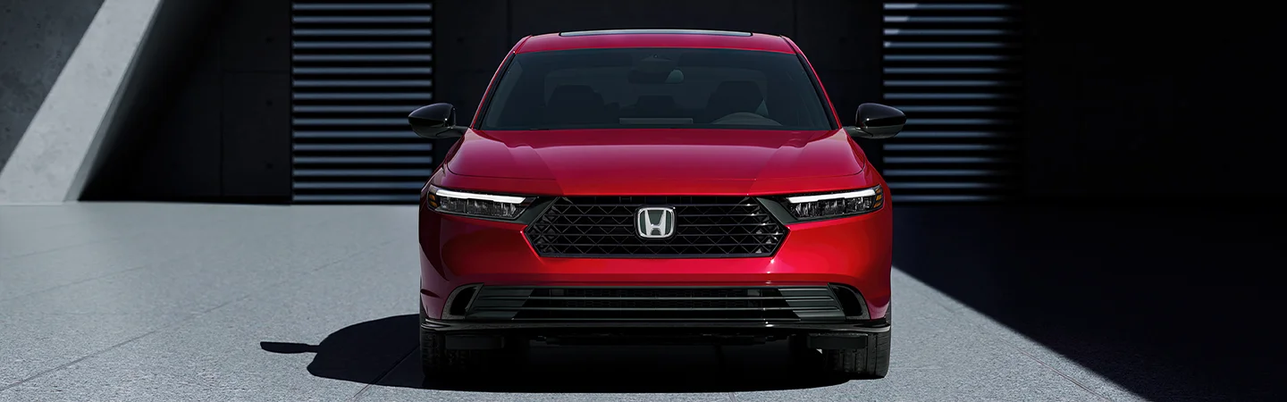 front shot red Honda Accord