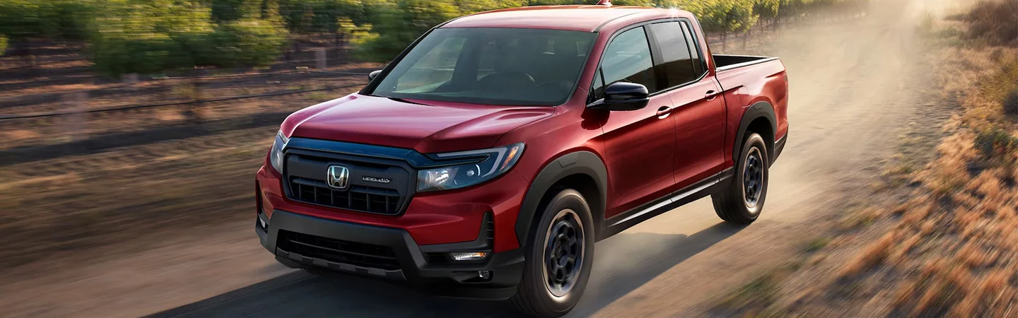 2024 Honda Ridgeline Specs front side in red