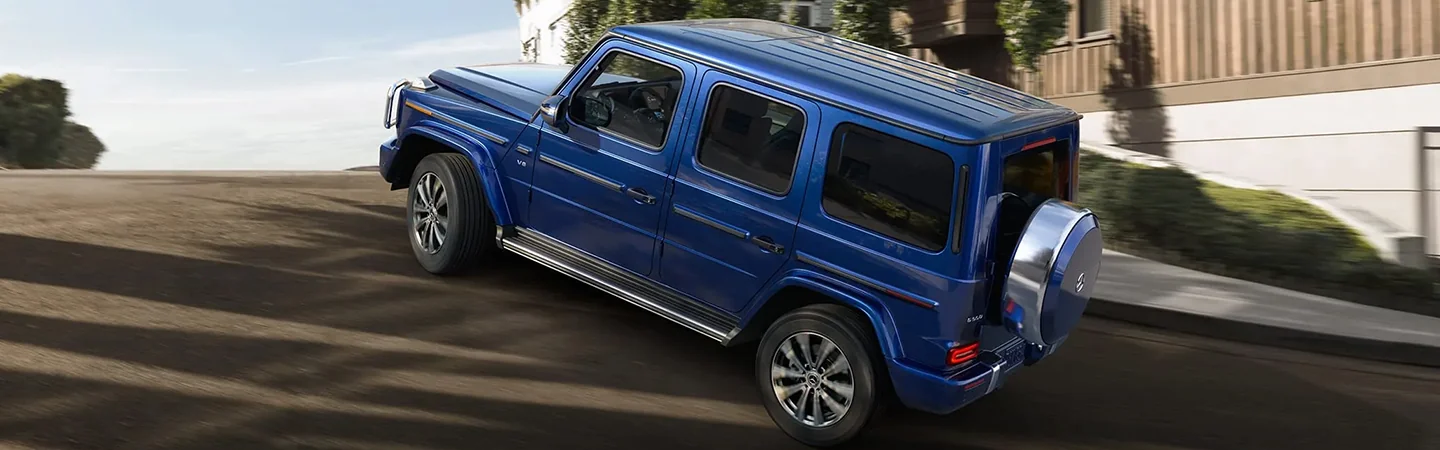 2024 Mercedes-Benz G-Class Specs blue color side view