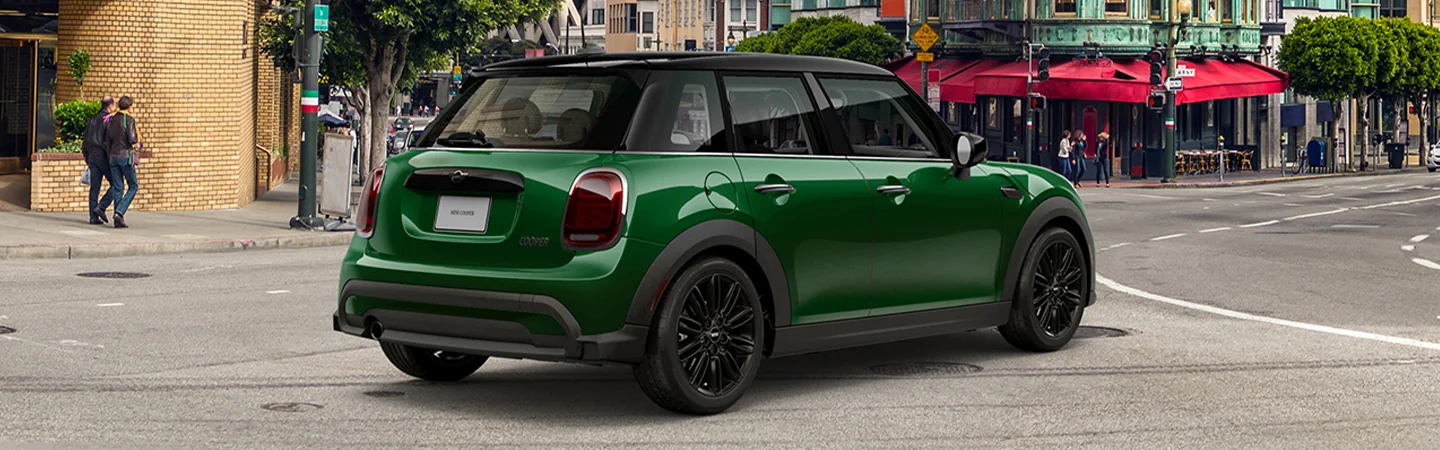 2024 MINI Hardtop 2 Door vs MINI Hardtop 4 Door green color side view