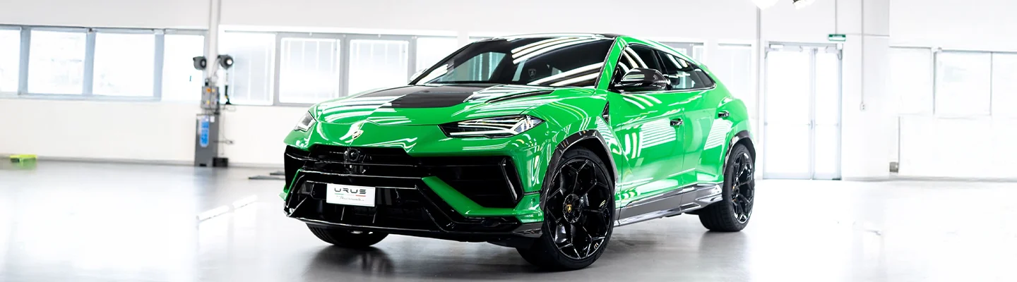 bright green Lamborghini Urus Performante