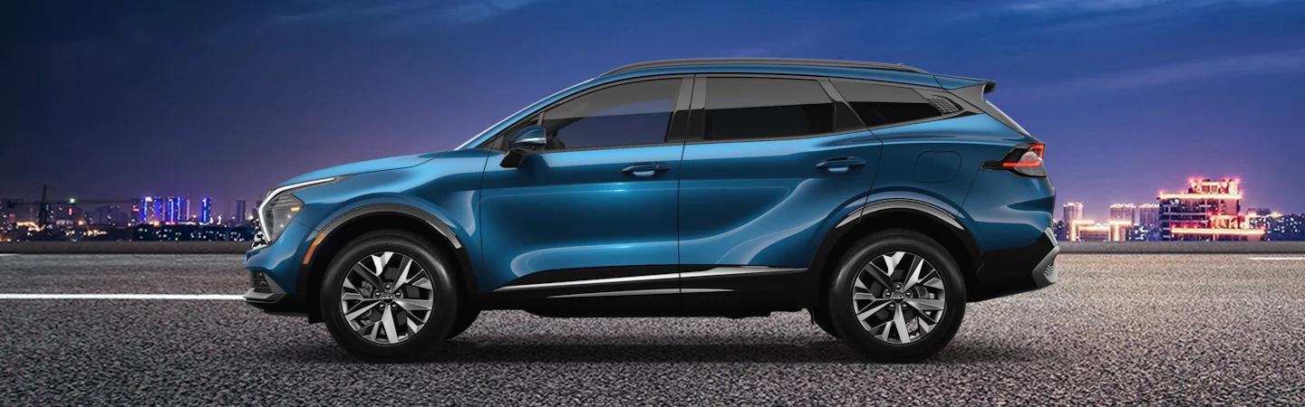 driver side view of a 2025 Kia Sportage Hybrid