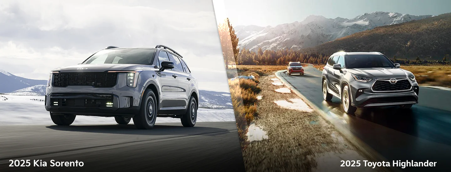 2025 Kia Sorento vs Toyota Highlander