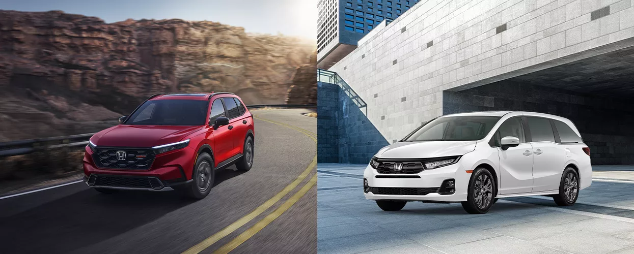 Two 2026 Honda vehicles side by side