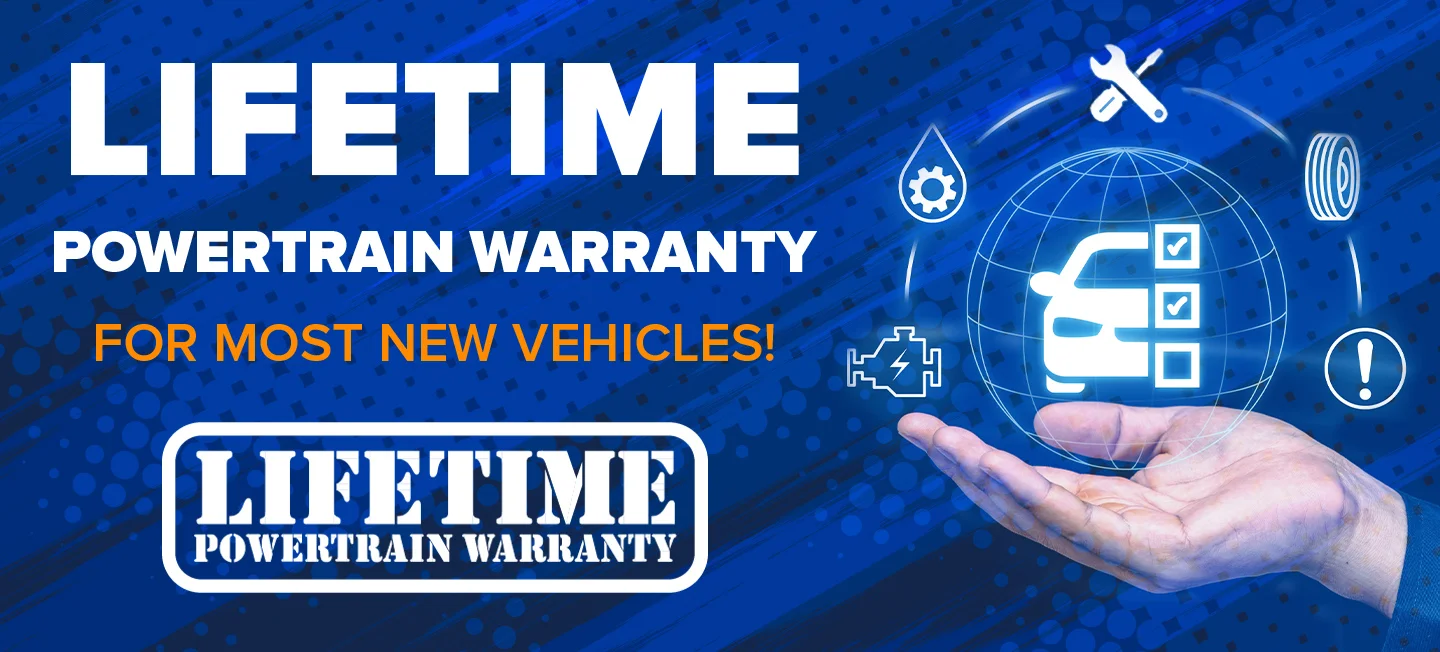 lifetime powertrain warranty for most new vehicles