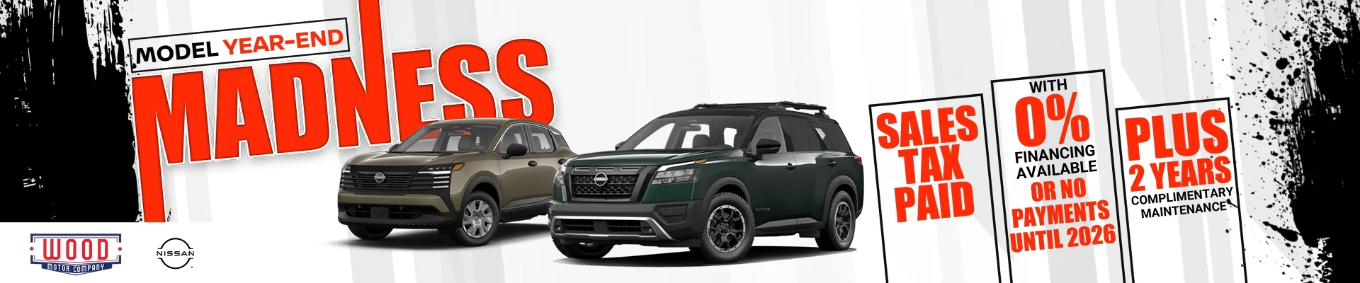 Model year-end madness at Wood Nissan Harrison