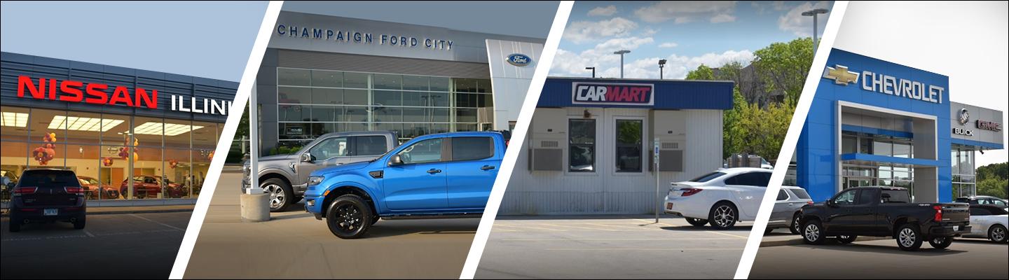 A collage of all four locations at Drive217