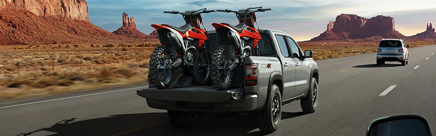 2024 Nissan Frontier Specs back side in silver 