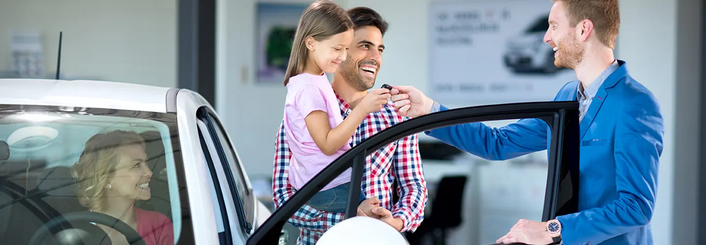 family shopping new cars