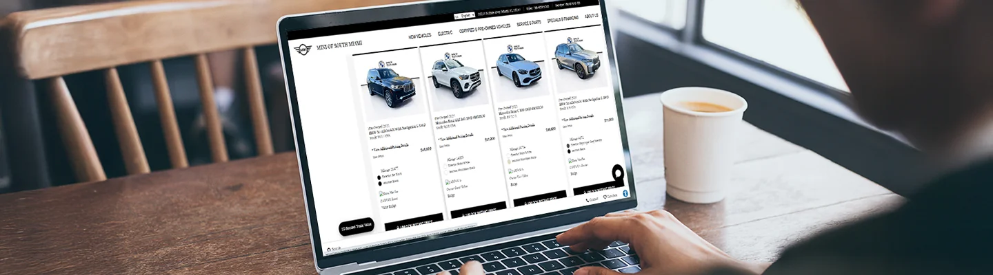 reviewing inventory on website